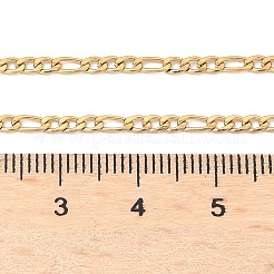 Ion Plating(IP) 304 Stainless Steel Figaro Chain Necklaces&nbsp;STAS-K168-01G