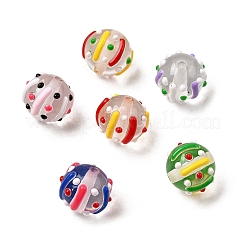 52Pcs Christmas Theme Resin Enamel Beads&nbsp;RESI-Z041-10