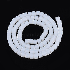 Frosted Imitation Jade Glass Beads Strands&nbsp;GLAA-N072-01A-C01