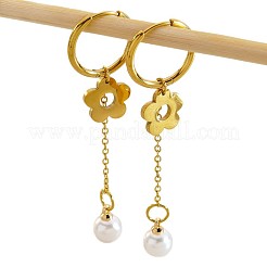 304 Stainless Steel Hoop Dangle Earrings for Women&nbsp;WGFE3D6-02