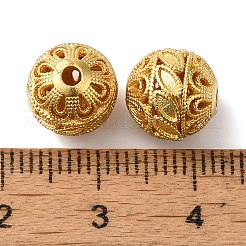 Rack Plating Hollow Brass Beads&nbsp;KK-P276-02E-G