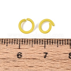 Spray Painted Iron Open Jump Rings&nbsp;IFIN-T017-04C-15