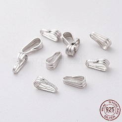 Anti-Tarnish Rhodium Plated 925 Sterling Silver Snap on Pendant Bails&nbsp;STER-I005-25P