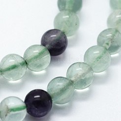 Natural Fluorite Beads Strands&nbsp;G-I199-12-8mm