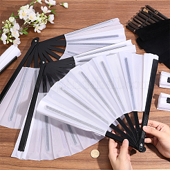 Oxford Cloth & Plastic Folding Fan&nbsp;AJEW-WH0696-500A