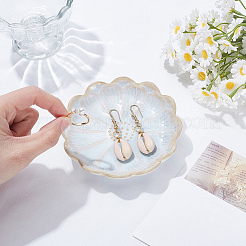 1Pc Porcelain Snack Plate&nbsp;AJEW-SP0006-04C