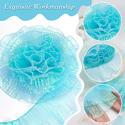 Gradient Color Organza Pleated Lace Ribbon&nbsp;DIY-GA0005-88A