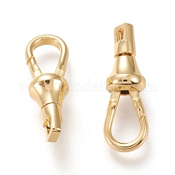 Brass Keychain Clasp Findings&nbsp;KK-F820-38G