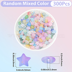 300Pcs Frosted Acrylic Beads&nbsp;OACR-PA0001-71A