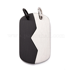 Ion Plating(IP) Blank 304 Stainless Steel Split Pendants&nbsp;STAS-D188-01EBP