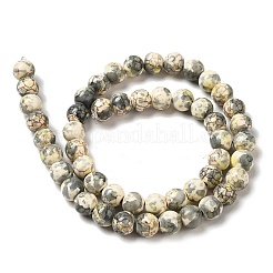 Synthetic Turquoise Dyed Camouflage Beads Strands&nbsp;G-E594-24P-A