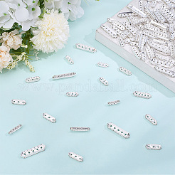 120Pcs 4 Styles Alloy Crystal Rhinestone Spacer Bars&nbsp;FIND-ME0004-07S