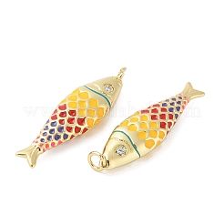Brass Enamel Pendants&nbsp;KK-B148-14G-02