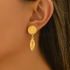 Vintage French Middle Eastern Horse Eye Alloy Dangle Stud Earrings&nbsp;XZ9039