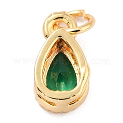 Real 18K Gold Plated Brass Inlaid Cubic Zirconia Charms&nbsp;ZIRC-L100-077G
