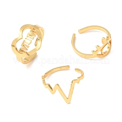 304 Stainless Steel Open Cuff Rings Set for Women&nbsp;SA-CBABC0E-07G