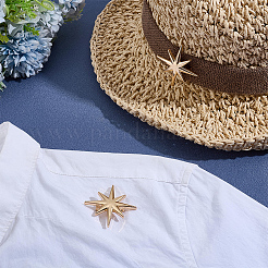 2Pcs Star Alloy Lapel Pins for Backpack Clothes&nbsp;JEWB-PH0001-74KCG