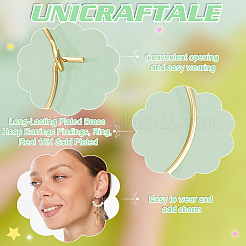 Long-Lasting Plated Brass Hoop Earrings Findings&nbsp;KK-UN0002-45B