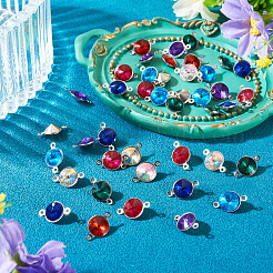 42Pcs 7 Colors Glass Cone Connector Charms&nbsp;STAS-TA0006-10