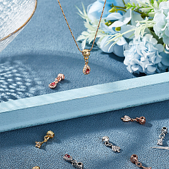 9Pcs 9 Style Rack Plating Brass Micro Pave Clear Cubic Zirconia Pendants&nbsp;ZIRC-OC0001-03