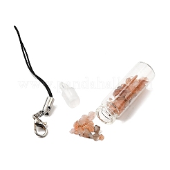 Natural Crushed Stone with Glass Bottle Decorations&nbsp;HJEW-Q003-01P