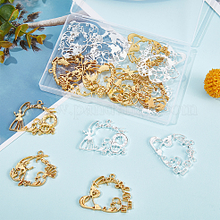 24Pcs 12 Style Alloy Open Back Bezel Pendants&nbsp;FIND-OC0001-44