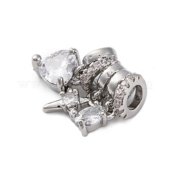 Brass Micro Pave Cubic Zirconia Pendants&nbsp;KK-P289-03P