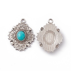Synthetic Turquoise Pendants&nbsp;PALLOY-D013-07AS