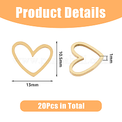 20Pcs 201 Stainless Steel Linking Rings&nbsp;STAS-DC0015-25