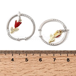 Brass Micro Pave Cubic Zirconia Stud Earrings&nbsp;EJEW-G471-04P