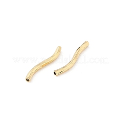 Brass Curved Tube Beads&nbsp;KK-Z118-01G