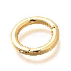 Rack Plating Ring Brass Spring Gate Clasps&nbsp;KK-M309-36G