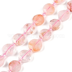 Natural Red Hematoid Quartz/Ferruginous Quartz Beads Strands&nbsp;G-C116-A17-01