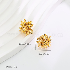 Brass Flower Stud Earrings&nbsp;IF6641-1