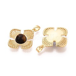 Natural Tiger Eye Pendants&nbsp;KK-N287-07G-03