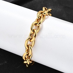 304 Stainless Steel Cable Chain Bracelets for Women&nbsp;LS-BJEW-Q050-01C-G