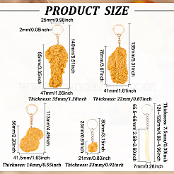 8Pcs 5 Style Imitation Food Keychains&nbsp;KEYC-FG0001-03