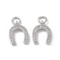Brass Micro Pave Cubic Zirconia Charms&nbsp;KK-E068-VB277