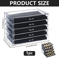 5-Tier Plastic Drawer-Style Storage Boxes&nbsp;AJEW-WH0077-265B