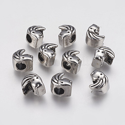 Ion Plating(IP) 304 Stainless Steel European Beads Rhinestone Settings&nbsp;STAS-J022-007AS