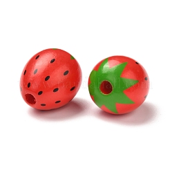 Spray Painted Natural Wood Beads&nbsp;WOOD-C007-02