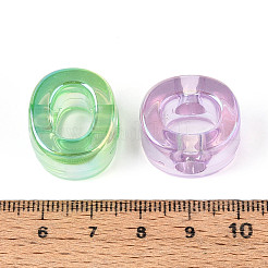 UV Plating Transparent Acrylic European Beads&nbsp;OACR-M027-02O