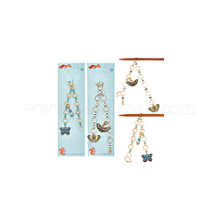 Glass & Acrylic Beaded Knitting Row Counter Chains&nbsp;HJEW-NB00085