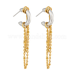 304 Stainless Steel Tassel Stud Earrings for Women&nbsp;BJ7288