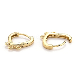 Brass Huggie Hoop Earring Findings&nbsp;LS-EJEW-O107-02G