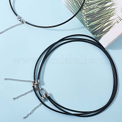 10Pcs Round Leather Cord Necklaces Making&nbsp;MAK-CL0001-01C