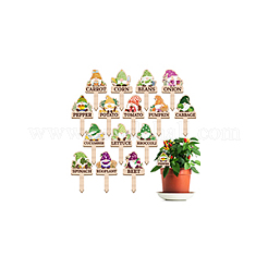 15Pcs 15 Style Wood Plant Labels&nbsp;WOOD-WH0133-033