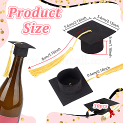 EVA Doctoral Cap Cake Toppers&nbsp;DIY-WH0816-571B