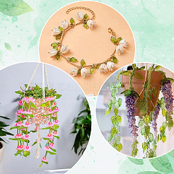 320Pcs 8 Styles Transparent Acrylic Pendants&nbsp;OACR-SC0002-47