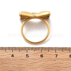 304 Stainless Steel Glass Finger Rings&nbsp;RJEW-Q012-22G